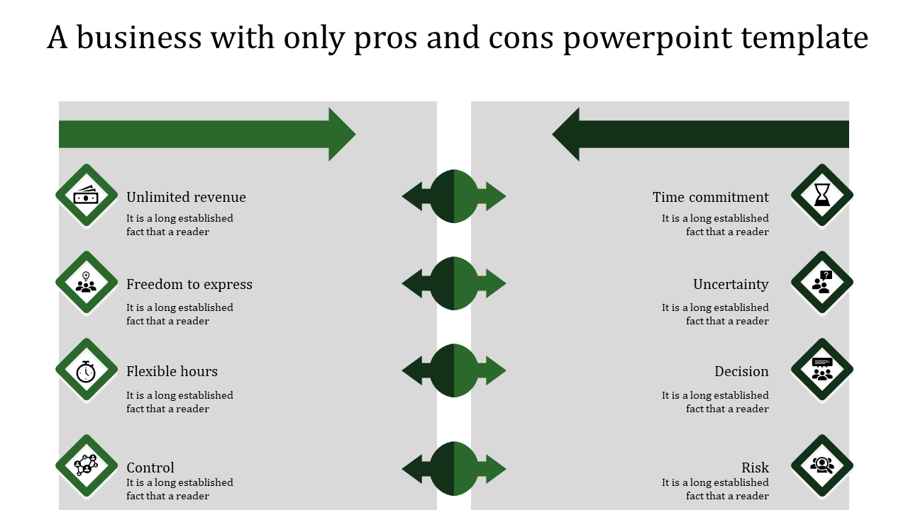 Get the Best Pros and Cons PowerPoint Template Slides